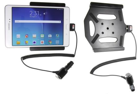 Support voiture  Brodit Samsung Galaxy Tab A 8.0  avec chargeur allume cigare - Avec rotule orientable. Réf 512754