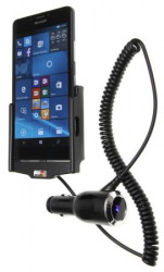 Support voiture  Brodit Nokia Lumia 950 avec chargeur allume cigare - Avec rotule orientable.