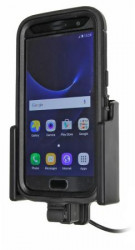 Support voiture Brodit Samsung Galaxy S7 avec étui OTTERBOX DEFENDER UNIQUEMENT installation fixe - Avec rotule, connectique Molex. Chargeur 2A. Réf 513891