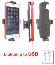 Support voiture Apple iPhone 6Plus/6SPlus/7Plus/8Plus/Xs Max pour fixation cable - Utilisation avec câble Apple Lightning d'origine Pour appareil avec étui. Réf 514663