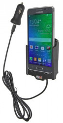 Support voiture  Brodit Samsung Galaxy Alpha  avec chargeur allume cigare - Avec rotule. Avec câble USB. Réf 521658