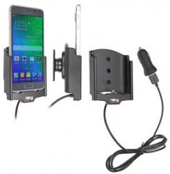 Support voiture  Brodit Samsung Galaxy Alpha  avec chargeur allume cigare - Avec rotule. Avec câble USB. Réf 521658