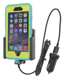 Support voiture Brodit Apple iPhone 6 avec chargeur allume cigare - Avec rotule. Avec câble USB. Chargeur approuvé par Apple. UNIQUEMENT pour étui Otterbox Defender (non livré) étui. Réf 521732