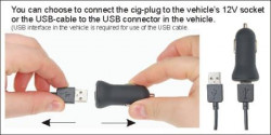 Support voiture  Brodit Samsung Galaxy Tab A 8.0  avec chargeur allume cigare - Avec rotule. Avec câble USB. Réf 521754