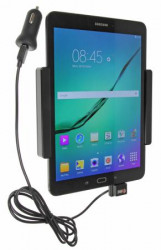 Support voiture  Brodit Samsung Galaxy Tab S2 9.7  avec chargeur allume cigare - Avec rotule. Avec câble USB. Réf 521782