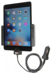 Support voiture  Brodit Apple iPad Mini 4/5  avec chargeur allume cigare - Avec rotule. Avec câble USB. Chargeur approuvé par Apple. Réf 521793