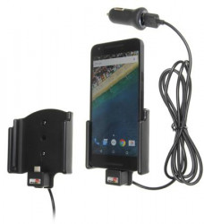 Support voiture  Brodit LG Nexus 5X  avec chargeur allume cigare - Avec chargeur voiture USB. Avec rotule. Réf 521817