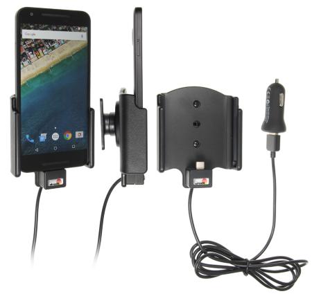 Support voiture  Brodit LG Nexus 5X  avec chargeur allume cigare - Avec chargeur voiture USB. Avec rotule. Réf 521817