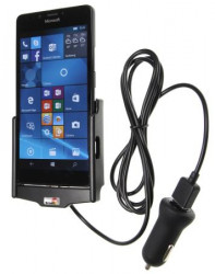 Support voiture  Brodit Nokia Lumia 950 avec chargeur allume cigare - Avec rotule. Avec câble USB.