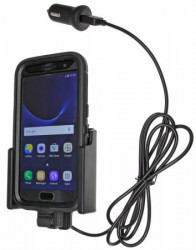 Support voiture Brodit Samsung Galaxy S7 UNIQUEMENT AVEC ETUI OTTERBOX DEFENDER avec chargeur allume cigare - Avec rotule. Avec câble USB. Réf 521891