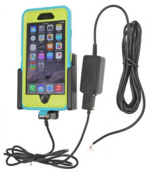 Support voiture  Brodit Apple iPhone 6  installation fixe - Avec rotule. Chargeur approuvé par Apple. Pour  étui Otterbox Defender (non livré) étui. Réf 527732