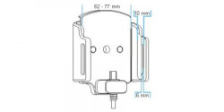 Support ajustable Brodit pour appareil avec ou sans étui installation fixe et connecteur micro USB-C. Réf 527840