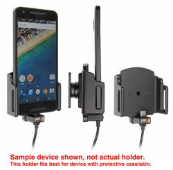 Support ajustable Brodit pour appareil avec ou sans étui avec connecteur micro USB-C pour installation fixe. Réf 527841