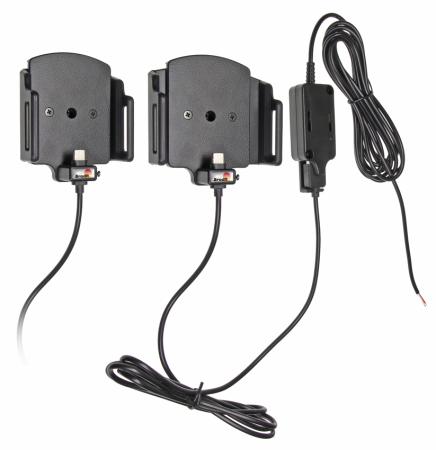 Support ajustable Brodit pour appareil avec ou sans étui avec connecteur micro USB-C pour installation fixe. Réf 527841
