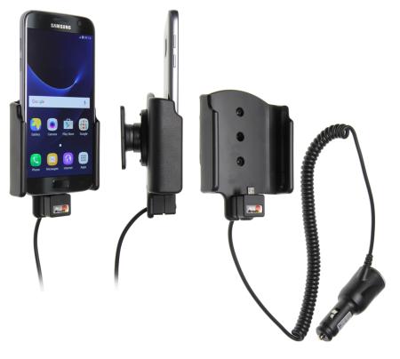 Support voiture  Brodit Samsung Galaxy S7 avec chargeur allume cigare - Avec rotule orientable. Réf 512863