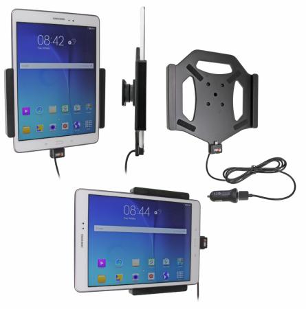 Support voiture  Brodit Samsung Galaxy Tab A 9.7  avec chargeur allume cigare - Avec rotule. Avec câble USB. Réf 521737