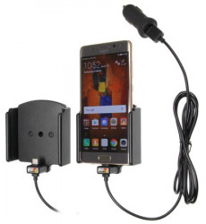Support voiture Huawei Mate 9 Pro avec adaptateur allume-cigare et cable USB. Réf Brodit 521948