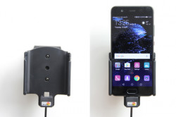 Support voiture Huawei P10 avec adaptateur allume-cigare et cable USB. Réf Brodit 521956