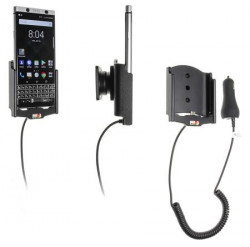 Support voiture BlackBerry KEYone avec chargeur allume-cigare. Réf Brodit 512992