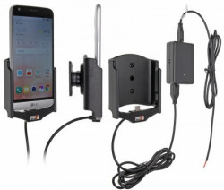 Support voiture Brodit LG G5 installation fixe - Avec rotule, connectique Molex. Chargeur 2A. Réf 513872