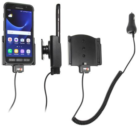 Support voiture Brodit Samsung Galaxy S7 Active avec chargeur allume cigare - Avec rotule orientable. Réf 512903