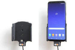 Support voiture Samsung Galaxy S8 Plus avec chargeur allume-cigare. Réf Brodit 512967