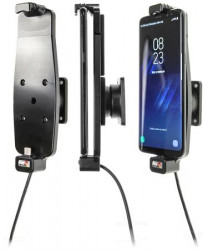 Support Samsung Galaxy S8/S9/S10 pour appareil avec étui - avec cable usb. Réf Brodit 521964
