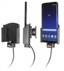 Support voiture Samsung Galaxy S8 avec adaptateur allume-cigare et cable USB. Réf Brodit 521966