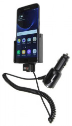 Support voiture  Brodit Samsung Galaxy S7 Edge avec chargeur allume cigare - Avec rotule orientable. Réf 512866