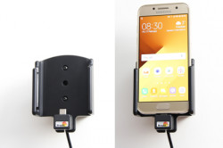 Support voiture Samsung Galaxy A3 (2017) avec adaptateur allume-cigare et cable USB. Réf Brodit 521947