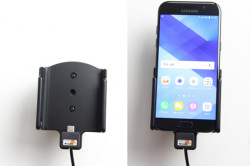 Support voiture Brodit Samsung Galaxy A5 (2017) avec adaptateur allume-cigare et cable USB. Réf Brodit 521945