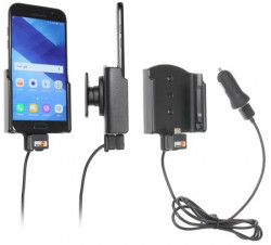 Support voiture Brodit Samsung Galaxy A5 (2017) avec adaptateur allume-cigare et cable USB. Réf Brodit 521945