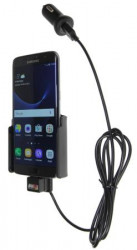 Support voiture Brodit Samsung Galaxy S7 Edge avec chargeur allume cigare - Avec rotule. Avec câble USB. Réf 521866
