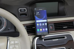 Support voiture Brodit Samsung Galaxy S7 Edge installation fixe - Avec rotule, connectique Molex. Chargeur 2A. Réf 513866