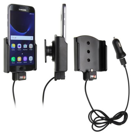 Support voiture  Brodit Samsung Galaxy S7 avec chargeur allume cigare - Avec rotule. Avec câble USB. Réf 521863