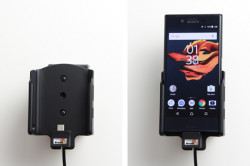Support voiture Sony Xperia X Compact installation fixe - Avec rotule, connectique Molex. Chargeur 2A. Réf 527934