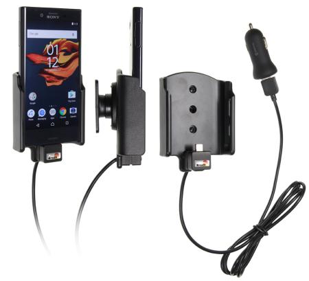 Support voiture Sony Xperia X Compact avec chargeur allume cigare - Avec rotule. Avec câble USB. Réf 521934