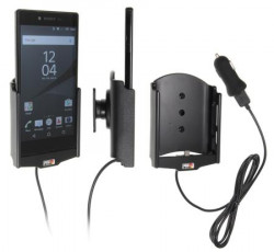Support voiture  Brodit Sony Xperia Z5 Premium avec chargeur allume cigare - Avec rotule. Avec câble USB.