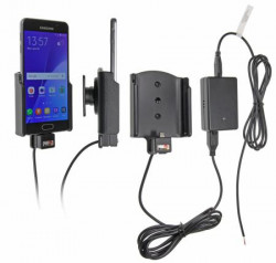 Support voiture Brodit Samsung Galaxy A3 (2016) installation fixe - Avec rotule, connectique Molex. Chargeur 2A. Réf 513895