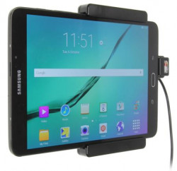 Support voiture  Brodit Samsung Galaxy Tab S2 8.0  avec chargeur allume cigare - Avec rotule. Avec câble USB. Réf 521781