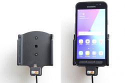 Support voiture Samsung Galaxy Xcover 4 avec adaptateur allume-cigare et cable USB. Réf Brodit 521958