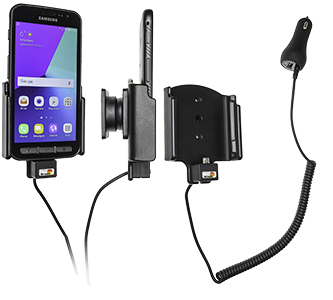 Support voiture Samsung Galaxy Xcover 4 avec chargeur allume-cigare. Réf Brodit 512958