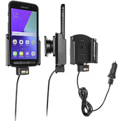 Support voiture Samsung Galaxy Xcover 4 avec adaptateur allume-cigare et cable USB. Réf Brodit 521958