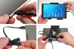 Support tablette ajustable avec micro USB (différentes tailles disponibles) inst fixe