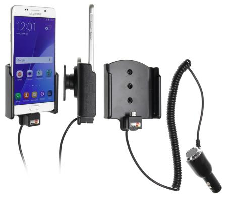 Support voiture Brodit Samsung Galaxy A5 (2016) avec chargeur allume cigare - Avec rotule orientable. Réf 512896