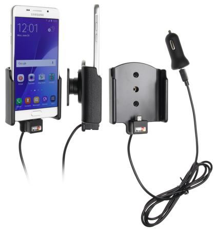 Support voiture Brodit Samsung Galaxy A5 (2016) avec chargeur allume cigare - Avec rotule. Avec câble USB. Réf 521896