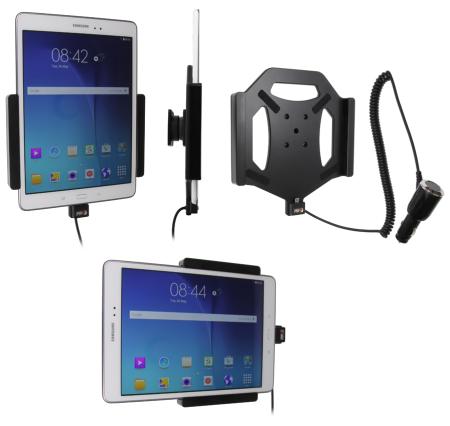 Support voiture  Brodit Samsung Galaxy Tab A 9.7  avec chargeur allume cigare - Avec rotule. Réf 512737