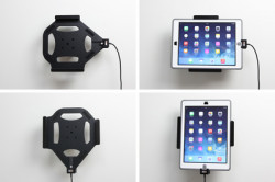 Support iPad Air avec adaptateur allume-cigare et cable USB - Avec 2 clés. Pour appareil avec étui OTTERBOX DEFENDER. Réf Brodit 552600