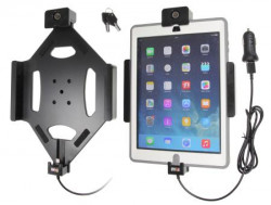 Support iPad Air avec adaptateur allume-cigare et cable USB - Avec 2 clés. Pour appareil avec étui OTTERBOX DEFENDER. Réf Brodit 552600