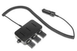 Chargeur triple USB-A avec chargeur allume-cigare. Réf 945080